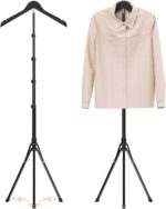 Adjustable Shirt Display Stand 32-63 Inch, Foldable Clothing Display Stand Mannequin Torso for Retail Vendors, Multi-Use Steamer Rack Stand for Clothes Garment