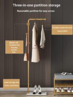 HKaikzo Coat Rack Stand, Gold Clothing Rack Freestanding with Satin Steel Finish and Natural Stable Marble Base, for Coats, Hats, Scarves, Clothes, and Handbags be Applicable Home Bedroom Hotel Hall - Image 4