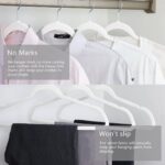 Red Dot Gift 10-Pack White Non-Slip Velvet Hangers 45cm With 360 Degree Rotatable Hook - Durable & Slim - Non Slip Hangers for Coat Hangers - Pant Hangers… - Image 4