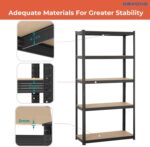 DAYONG 5 Tier Garage Shelving, Adjustable Storage Shelving Unit, Metal Storage Shelves Utility Rack for Basement, Warehouse, Pantry, 183cm H x 90cm W x 40cm D, 175kg Capacity Per Shelf - Image 5