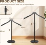 Mannequin Torso, Adjustable Shirt Display Stand Height 20 to 34 Inches, Cap and Gown Display Stand Stable Clothing Garment Dress Form, Coat Jacket Hanger Easy to Install, Black - Image 5
