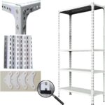 kriston Adjustable White 4 Unit Garage Shelf Heavy Duty Storage Organizer Shelving Unit (250 Per Shelf) Capacity warehouse ,For Workshop, Shed, Office