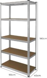 Monster Racking 3 Garage Shelving Units 5 Tier Storage Warehouse Bays Industrial Heavy Duty Boltless Galvanised Steel Shelves/FREE Rubber Mallet & Bay Connectors - Image 2