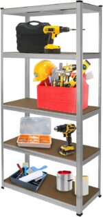 Monster Racking 3 Garage Shelving Units 5 Tier Storage Warehouse Bays Industrial Heavy Duty Boltless Galvanised Steel Shelves/FREE Rubber Mallet & Bay Connectors - Image 4
