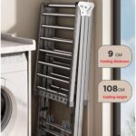 Clothes Drying Stand منشر غسيل قابل للطي with Adjustable Folding Wings Clothes Hanger clothes rack, no installation of wing shaped drying clothes rack for home bedroom balcony.(Gun gray) - Image 2