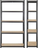 Garage Shelving 5 Tier Unit 180x90x40cm Boltless Racking Storage Made of Heavy Steel Frame & Strong MDF Board, Metal Shelving Unit Heavy Duty 175kg Capacity Per Shelf - Image 5