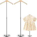 Huaerle 2 Pcs T Shirt Display Stand Adjustable Child T Shirt Display Flexible Shoulder Stand Portable Clothes Hanger Clothing Hanging Rack for Garment Coat Retail Vendor, Height 16-27.9In