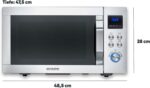 SEVERIN Microwave with Grill and Convection Air Fryer Function, 4-in-1 for Defrosting, Cooking and Warming, 25 L, Brushed Stainless Steel/Silver, MW 7982 - Image 5