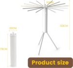 Tripod Clothes Drying Rack, Garment Rack Portable and Foldable Space Saving Laundry Drying Rack - Drying Rack Clothing Floor Folding Balcony Bedroom Household Aluminum - Image 7