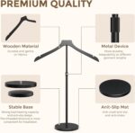 Mannequin Torso, Adjustable Shirt Display Stand Height 20 to 34 Inches, Cap and Gown Display Stand Stable Clothing Garment Dress Form, Coat Jacket Hanger Easy to Install, Black - Image 3