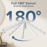 Alise Swing Clothes Hanger Rack,Garment Racks Wall Mount Clothes Bar-Hanger Holder Hooks Heavy Duty Folding Drying Rack Space Saving Clothing Hanging System Closet Storage Organizer,White,GGYJ1005-W - Image 2