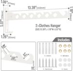 Wall Mounted Folding Clothes Drying Rack White Laundry Coat Rack Hanger Collapsible Clothing Rack Wall Mount Foldable Drying Rack - Image 6