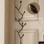 Tree-shaped coat rack stand,Metal coat tree with 8 Hooks and sturdy cast iron base,Heavy Duty coat rack freestanding coat hanger stand for Clothes Hats Scarfs Purses (black) - Image 9