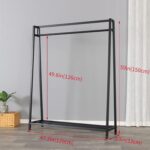 Clothing Garment Rack with Shelves, Metal Cloth Hanger Rack Stand Clothes Drying Rack for Hanging Clothes, Easy Assemble Clothing Rack for Bedroom or Boutiques(Gold) - Image 3