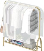 59x47in Dustproof Clothes Rack Cover,Garment Bags,Clothing Waterproof Hanger Protector,Coat Hanging Clothes Storage Bag Premium Thickened,foldable,(Transparent)
