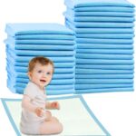 Cute 'n' Cuddle Baby Disposable Changing Mats, 60x45cm Blue Pack of 30, Waterproof, Ultra-Soft & Highly Absorbent Diaper Changing Pads, Leakproof Underpads for Newborns & Infants