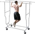 Garment Rack, Stainless Steel Clothes Organizer with Wheels, Double Rod Clothing Rack for Hanging Clothes (Silver, 130 x 55 x 160 CM) - Image 2