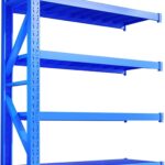 Garage Shelves 4-Tier Storage Shelves, Industrial Metal Utility Shelf Rack, Boltless Assembly, Adjustable Shelving Units For Home Office Pantry Workshop Racking(Blue-A,80x40x200 cm)