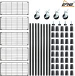 EFINE 5-Shelf Shelving Units and Storage on Wheels with Shelf Liners Set of 5, NSF Certified, Adjustable Carbon Steel Wire Shelving Unit Rack for Garage, Kitchen, Office(63H X 30W X 14D) - Image 9