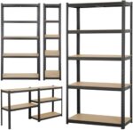 Ash & Roh® - Adjustable Section Rack & Shelves Industrial Storage Shelving Unit Boltless Rivet |5 Sections (Height 5.3 ft. | Length 2.8 ft. | Dimension 1.4ft (5 Section) - Image 3