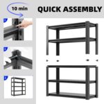 5-Tier Heavy Duty Garage Shelving Unit - Adjustable Metal Storage Rack with Lockable Wheels Industrial Standalone Shelf for Warehouse Shed and Home nization (90×40×183cm) - Image 5