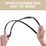 HOUSE DAY Clothes Hangers Pack of 100 Velvet Coat Hangers Black Non-Slip Space Saving Hangers Adult Hangers L16.8 D1/4" - Image 2
