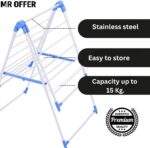 Heavy Duty Foldable Clothes Drying Rack with Adjustable Folding Wings, Easy Storage, Suitable for Indoor and Outdoor Use – Laundry Hanging Stand and Dryer منشر غسيل قابل للطيClothes Hanger - Image 3