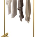 Beauenty Golden Garment Racks, Strong Clothes Hanger Stand Cloth Rack For Hanging Clothes Rail Hanger Rack Hanger Stand Home Entryway Boutique (Long-120CM)