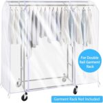 Garment Rack Cover, Transparent PEVA Clothing Rack Cover, Clear Clothes dustproof Waterproof Cover, for Dresses, Suits, Coats, and More, 70 x 20 x 52 Inch - Image 6