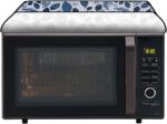 Full Closure Microwave Oven Top Cover for Samsung 28L CE1041DSB2/TL Convection Microwave Oven with PVC Attractive Digital Prints/Dustproof/Water Resistant-Blue Grey Leaf - Image 6