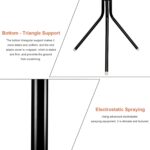 MARKQ Clothes Hanging Stand with 12 hooks Coat Rack for Hat Handbag Scarf Abaya Hijabs Jacket Umbrella Entryway Bedroom Hallway Dormitory Office Cloth Stand Rack, Black - Image 5