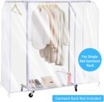Garment Rack Cover, Transparent PEVA Clothing Rack Cover, Clear Clothes dustproof Waterproof Cover, for Dresses, Suits, Coats, and More, 70 x 20 x 52 Inch - Image 4