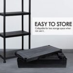 Taylor & Brown 5 Tier Heavy Duty Black Plastic Garage Storage Shelving 60cm Wide Shelves Shed Shelf Unit Home Office Pantry Workshop Racking (60 x 30 x 172cm) - Image 4