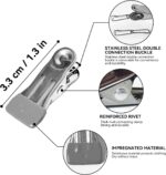Funamily Stainless Steel Laundry Drying Rack Clothing Sock Drip Clothes Drying Hanger with 24 Clips, Swivel Windproof Hook Round Heavy Duty Underwear Hanger for Indoor Outdoor Wet and Dry (Grey) - Image 5