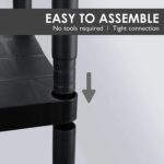Taylor & Brown 5 Tier Heavy Duty Black Plastic Garage Storage Shelving 60cm Wide Shelves Shed Shelf Unit Home Office Pantry Workshop Racking (60 x 30 x 172cm) - Image 5