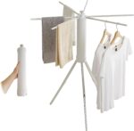 JOOM Clothes Drying Rack Portable Foldable - Drying Rack Clothing Space Saving,Collapsible Drying Rack for Laundry,Travel,Indoor,Outdoor. Folding Clothing Rack traval and Home Small Silver