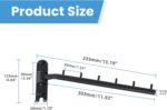 Clothing Racks for Hanging Clothes, Garment Racks Wall Mounted Clothes Bar-Hanger Holder Hooks Heavy Duty Folding Drying Rack Space Saving Clothing Hanging System Closet Storage Organizer - Image 2