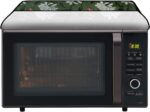 Stylista Microwave Oven Cover for Panasonic 27 L Convection NN-CT645BFDG Petals Pattern Green - Image 5