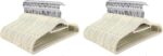 HOUSE DAY Lightweight and durable Velvet Hanger Ultra-Thin Space Saving,360degree Rotating Hook,40 Packs,Beige,Ideal for Coat,Jacket,Shirt,Dress,Trousers