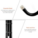 MARKQ Clothes Hanging Stand with 12 hooks Coat Rack for Hat Handbag Scarf Abaya Hijabs Jacket Umbrella Entryway Bedroom Hallway Dormitory Office Cloth Stand Rack, Black - Image 4