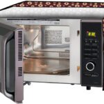 The Furnishing Tree Microwave Oven Cover for IFB 30 L Convection 30FRC2 Floral Pattern Coffee