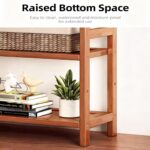 5-Tier Shelving Wooden Storage Rack Adjustable Shelves, Standing Storage Shelf Units for Entryway, Kitchen, Living Room, Bathroom,19.7" D x 9.2" W x 55.5" H - Image 6