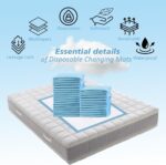Cute 'n' Cuddle Baby Disposable Changing Mats, 60x45cm Blue Pack of 30, Waterproof, Ultra-Soft & Highly Absorbent Diaper Changing Pads, Leakproof Underpads for Newborns & Infants - Image 6