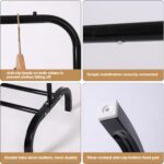 Metal Clothing Rack Garment Rack, Closet Rack Heavy Duty Hanging Racks for Clothes with Top Rod and Storage Bottom Shelf, Clothes Rail Hanger Stand Free for Hanging Coats, Skirts, Shirts 43.5 In-Black - Image 5