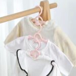 HGYZE Baby Hangers Children's Non-Slip 29-37 cm Extendable Children's Clothes Hangers with Trouser Stand, Plastic & Stackable Kid Hanger Ideal for Children's Clothing, Pack of 20 Baby Hangers, Pink - Image 5