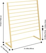 10 Tier Metal Scarf Organizer Holder, Freestanding Display Stand for Commercial Clothing Retail Store Towel Rack Ties Belt Pants Hanging Rack - Image 5