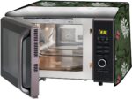 Stylista Microwave Oven Cover for Panasonic 27 L Convection NN-CT645BFDG Petals Pattern Green