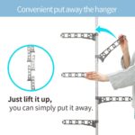 BAOYOUNI Foldable Laundry Pole Clothes Tree Drying Rack Airer Corner Tripod Coat Hanger Standing Garment Storage Shelf Holder Indoor Space Saving Organizer with 5 Adjustable Arms, Grey - Image 7