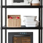 Plastic Storage Shelves, 70.2" H x 11.8" D x 23.62" W Plastic Shelves for Storage, 5-Tier Shelving Unit, Storage Rack, 330 lbs, Bathroom, Laundry, Garage & Home