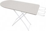 Toshionics Ironing Board 90cm x 34cm - Ironing Table with study Steel Legs | 4 Adjustable height Ironing Stand with steel Iron Rest Foldable Multicolor Design